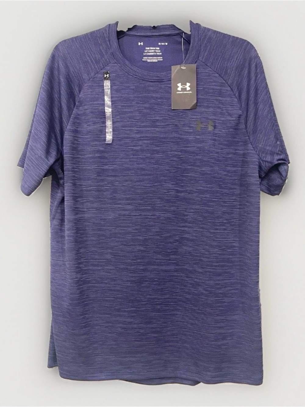 Under Armour Mens UA Tech Textured Short Sleeve T-Shirt M Midnight Navy 1382796